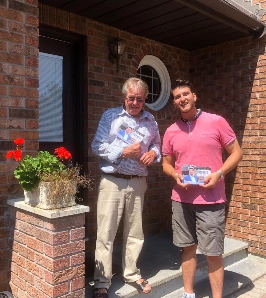 HadiWess's tweet photo. Tony has been living in beautiful #Barrhaven for 33 years and never had a single City Council candidate knock on his door. @HadiWess broke the record this morning. Support the movement and join #TeamWess.
#OttVote #OttCity #VoteWess #Wess4Barrhaven https://t.co/OQQ0gHfKQf