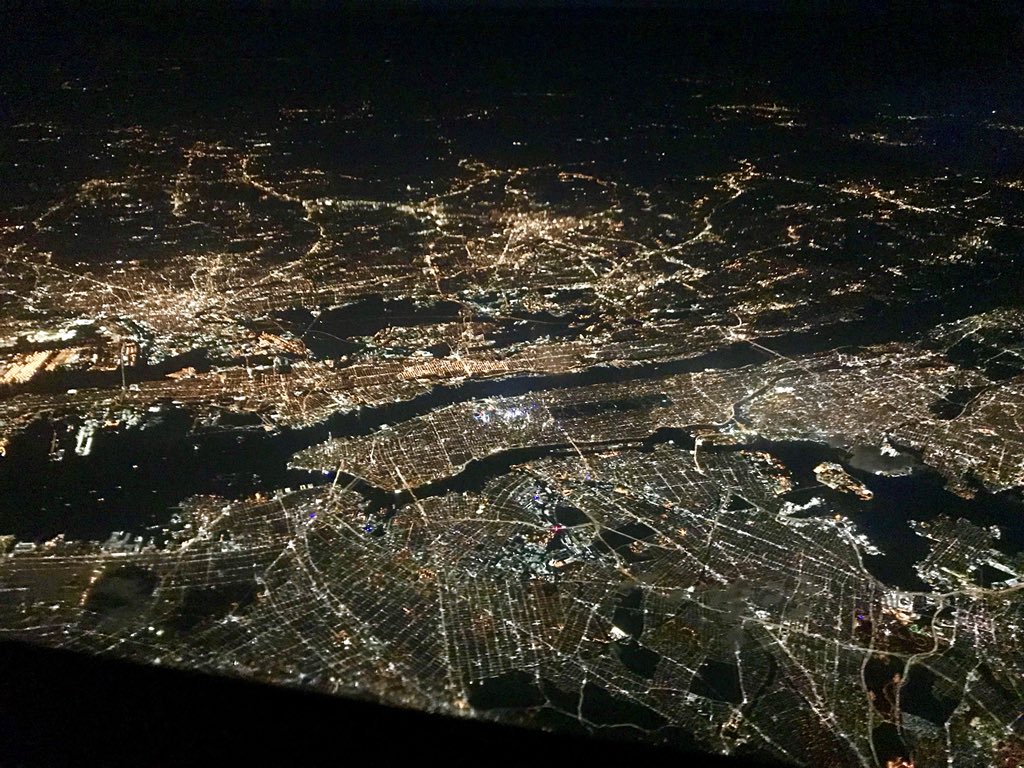 Wow a clear night in New York Manhattan  and Central Park from FL370 last night  on way back from Orlando