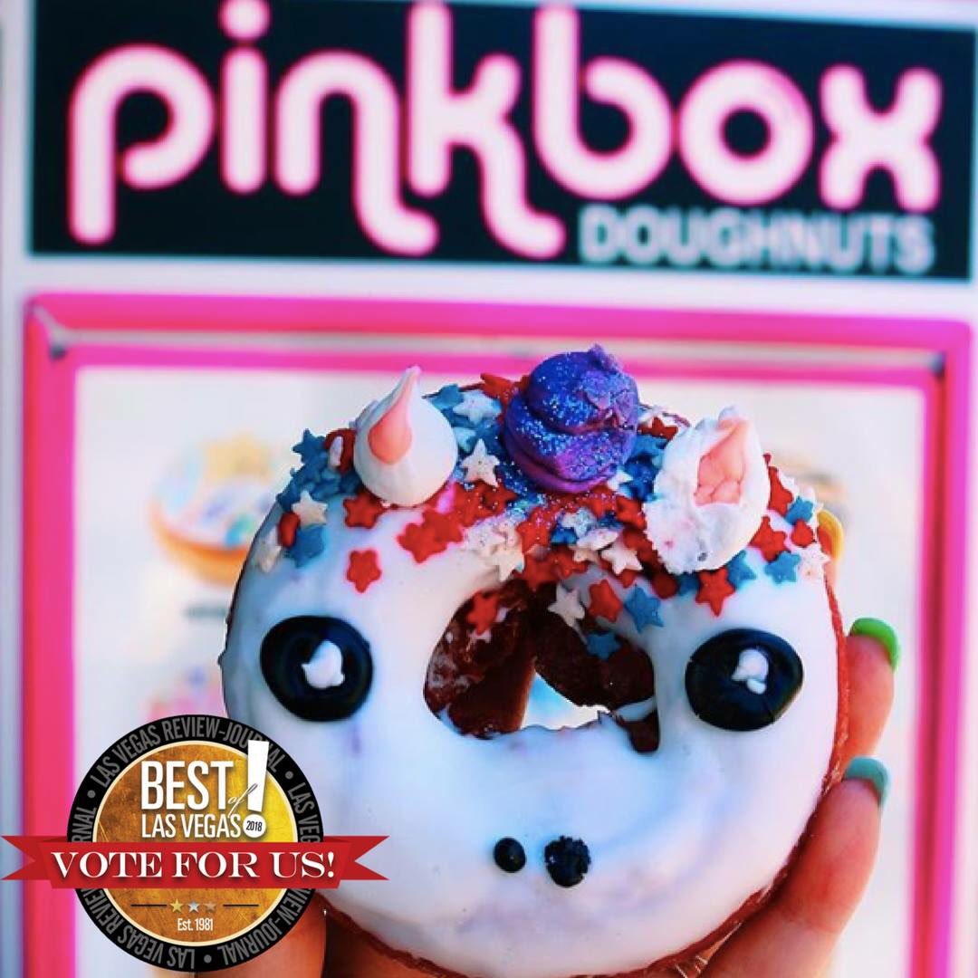 Have you voted for #PinkboxDoughnuts in the <a href="/reviewjournal/">Las Vegas Review-Journal</a>‘s <a href="/thebestoflv/">Best Of Las Vegas</a> yet? Click here to vote for us as the best donut of 2018➡️ votebolv.com/pinkbox 🍩