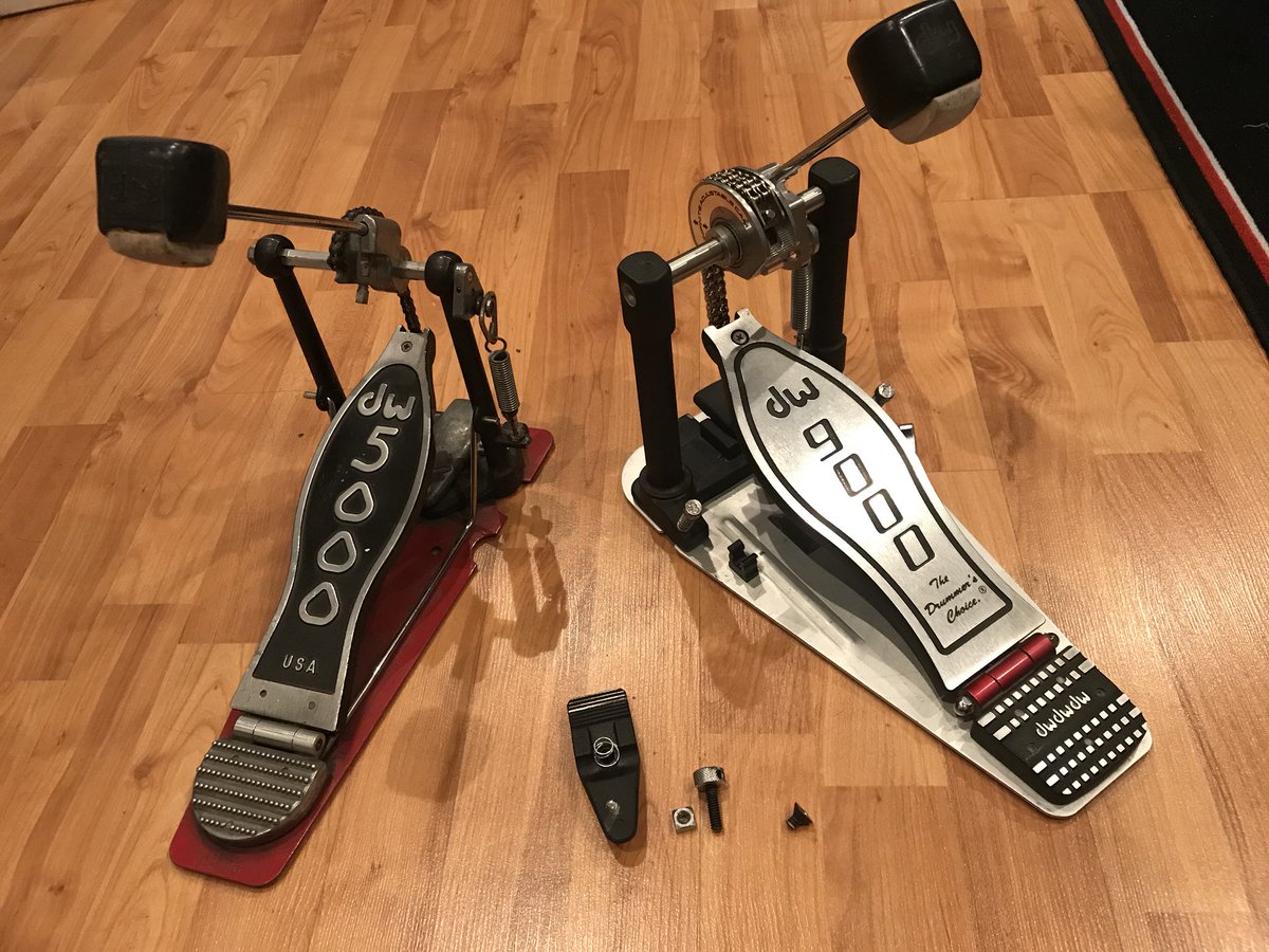 RobGzzzLA's tweet image. Oh man, I’m glad it was an easy fix after I got replacement parts for the 9000 pedal. Now I can put that beat up old 5000 back in the old box it was sleeping in! #drummerproblems #drums