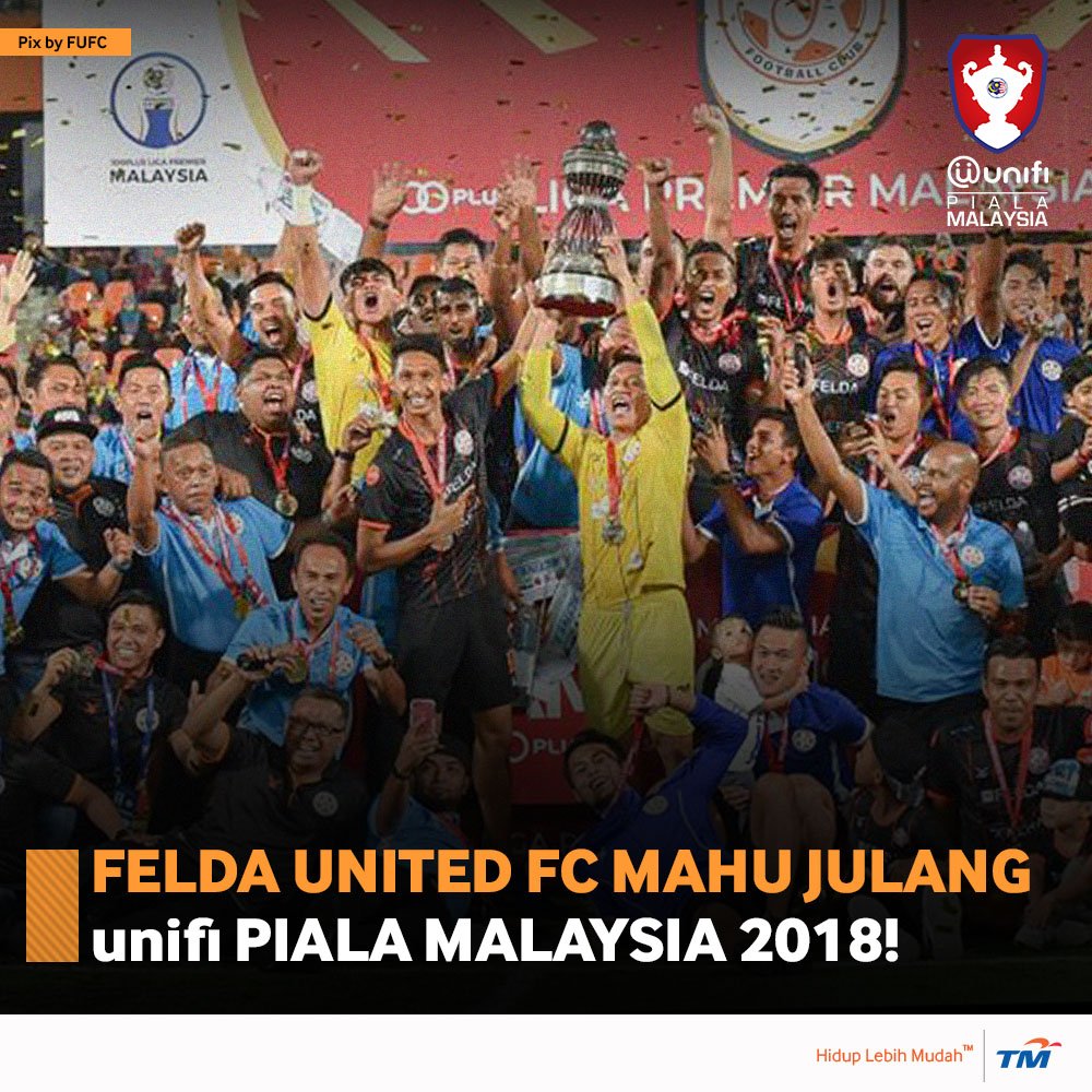 UnifiSports's tweet photo. Juara #100PLUSLPM. 🏆
Kembali ke #unifiLigaSuper 2019. 👏🏻
🔜 #unifiPialaMalaysia2018? 🤔
Pencapaian terbaik @feldaunitedfc mara ke separuh akhir edisi lepas. Kalau ikut prestasi musim ini, tak mustahil untuk #TheFighters capai sasaran ke perlawanan akhir & menjadi juara! 🔥 https://t.co/LnyLNhOpP0