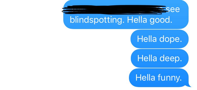 AlexisLouder's tweet photo. Best way I could describe #Blindspotting I mean... SOOOOOO GOOOOOOOOOD. #SEEIT 
Who killT it??? @DaveedDiggs @RafaelCasal @Janina @JasCephasJones 🔥🔥🔥🙌🏾🙌🏾👏🏾👏🏾👏🏾 #bomb #helladeep #helladope https://t.co/P7jTqNb7lM