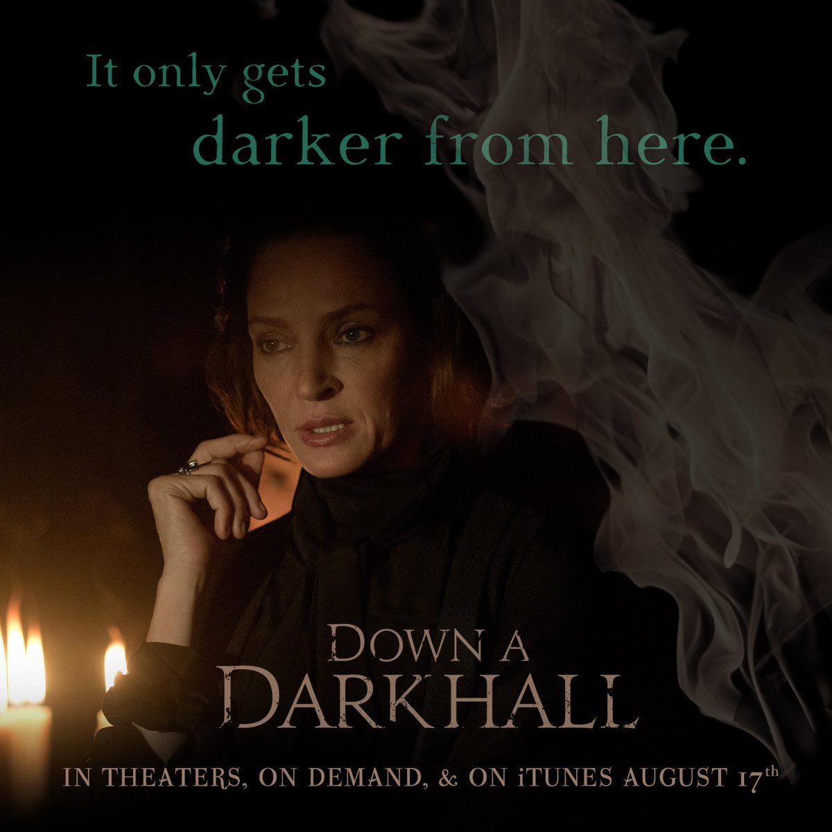 DownADarkHall's tweet photo. When you remember summer is almost over... See #UmaThurman in #DownADarkHall in theaters, on demand, and on iTunes FRIDAY! https://t.co/ywxFLvyFVE
