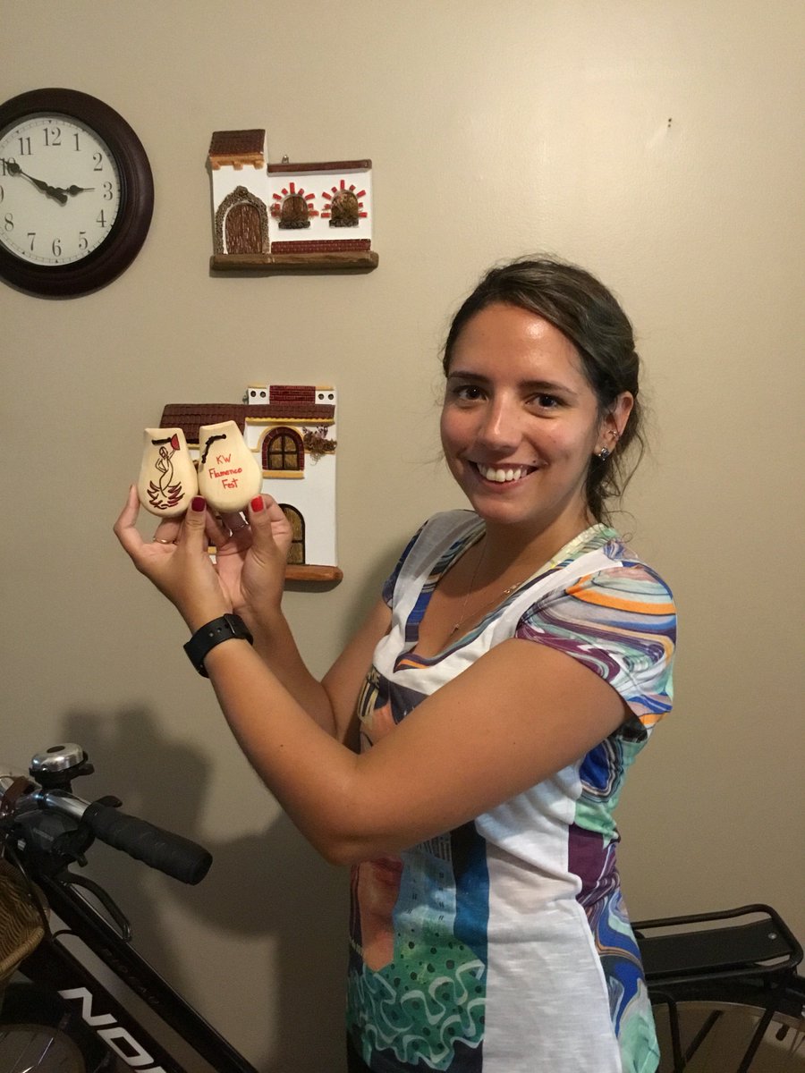 FlamencoPlus's tweet image. Look what our friend did to our castanets today! She made them prettier 😁. 
#kwflamencofest #castanets #kwarts