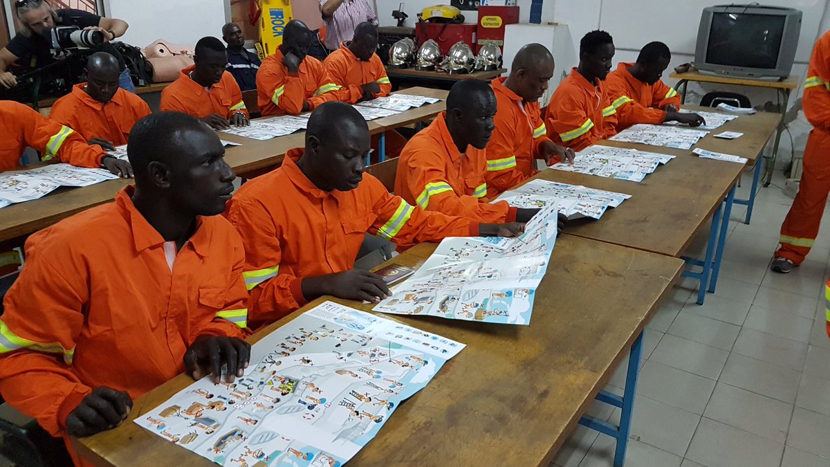 OpagacJulio's tweet image. #FromWordstoAction this week in Dakar to film @_Opagac at sea safety training in line w/ #STCWF &amp;amp; #C188 @ilo over 100 fishermen already updated training &amp;amp; 250 more to come soon. Ecole National Formation MARITIME de Senegal. @_Opagac contracting over 470 Senegalese on its fleet