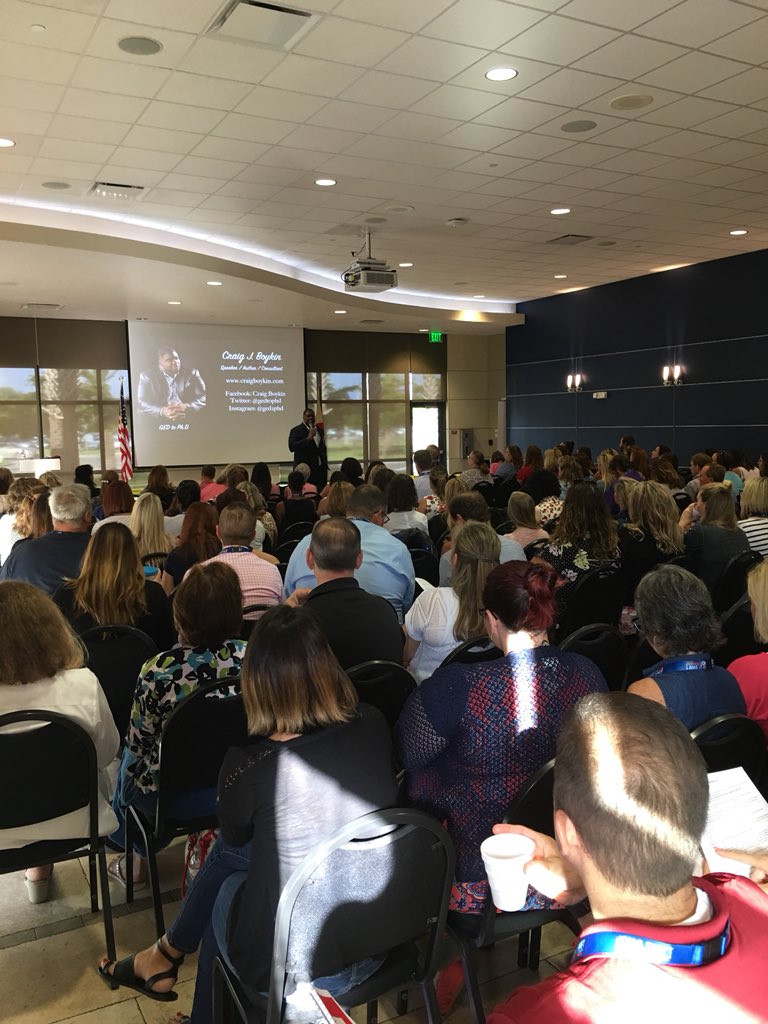 soniaalbts's tweet photo. Sarasota County ESE Summer Institue, key note speaker, Craig J. Boykin, “GED to PH.D.” #leadingwithlovescs https://t.co/LkzlCgwAfm