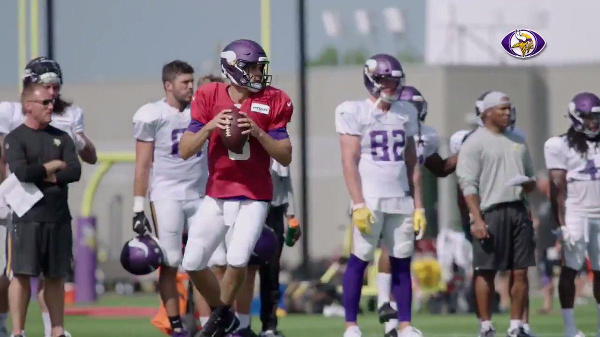 .@KirkCousins8 took care of business today.  #VikingsCamp https://t.co/TOp5I15myc