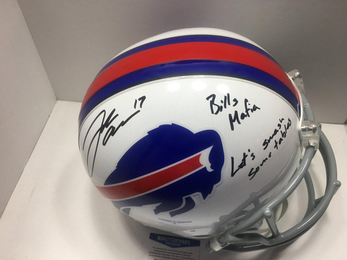 signed josh allen helmet