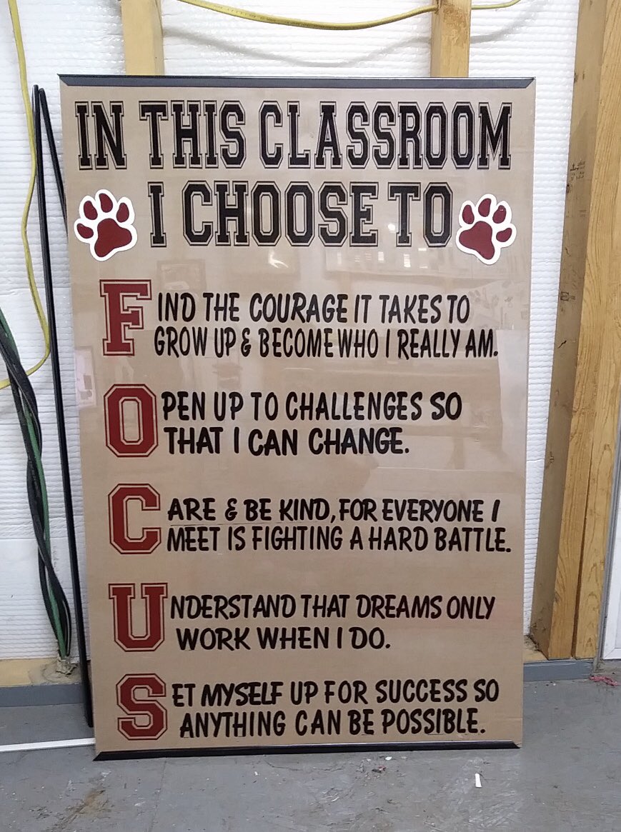 JNewt82's tweet photo. This will be going on my classroom wall as soon as I can pick it up! #classroomfocus #cmsbulldogs @CornersvilleHS https://t.co/DLQ1f87PJV