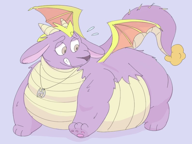 as if turning into spyro wasn't enough, @ShinesprkLuxray is a fat bunn...