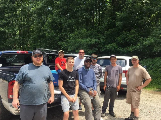 NGTOorg's tweet photo. Some of the NGTO crew helping out at a #troutunlimited stream project in #northgeorgia.

#flyfishing #conservation #outdoors #wildlife #cleanwater #brooktrout https://t.co/xKhxGL21vi