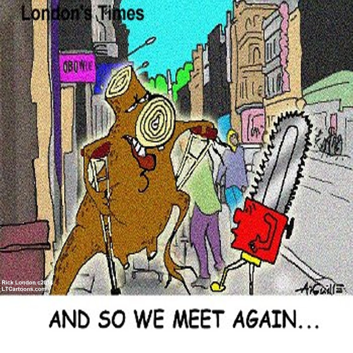 ricklondon's tweet photo. Tree vs Nemisis by @LTCartoons #trees #treehugger #nature #chainsaws #humor #ecosystem #ecosystems #forests #nationalparks #funny #comic #cartoon #offbeat #LTCartoons https://t.co/86z0MtfBmq