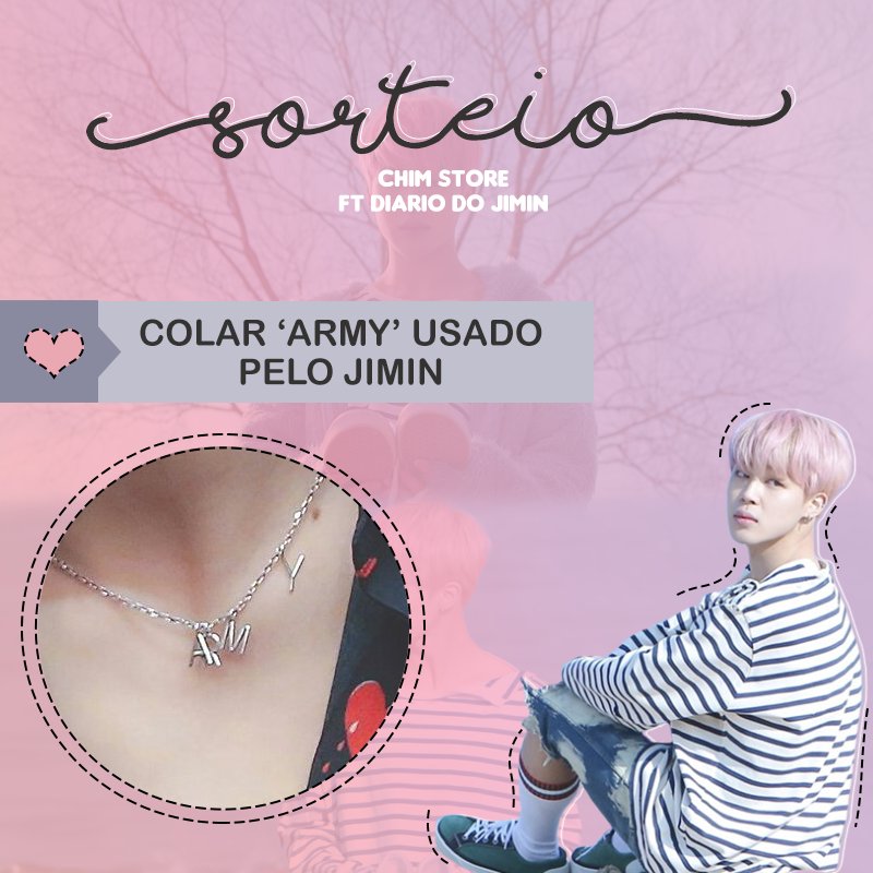 StoreChim's tweet photo. ❥ SORTEIO 🛍️
Em parceria com o Diário do Jimin, iremos sortear o colar super fofo que o Jimin usou durante a LY era!

💌| Regras:
→Seguir os perfis @StoreChim e @diariochimchim
→Dar RT nesse tweet
→Marcar 3 amigos nesse tweet
→Preencher o formulário
https://t.co/1A0ZkA3eDX https://t.co/i3Kt5Y2CZR