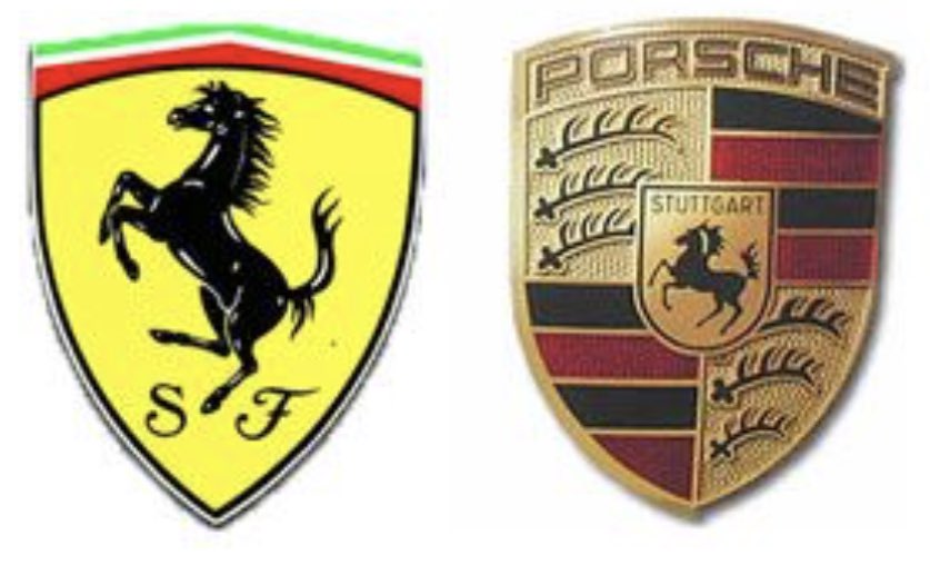 うさふー そういえば 跳ね馬はフェラーリの代名詞ですが ポルシェのエンブレムも中央に似た跳ね馬 の意匠があると思ったら 両者は同じシュトゥットガルト市章にルーツがあるらしいですね ポルシェ はともかくイタリア 車になぜシュトゥットガルト