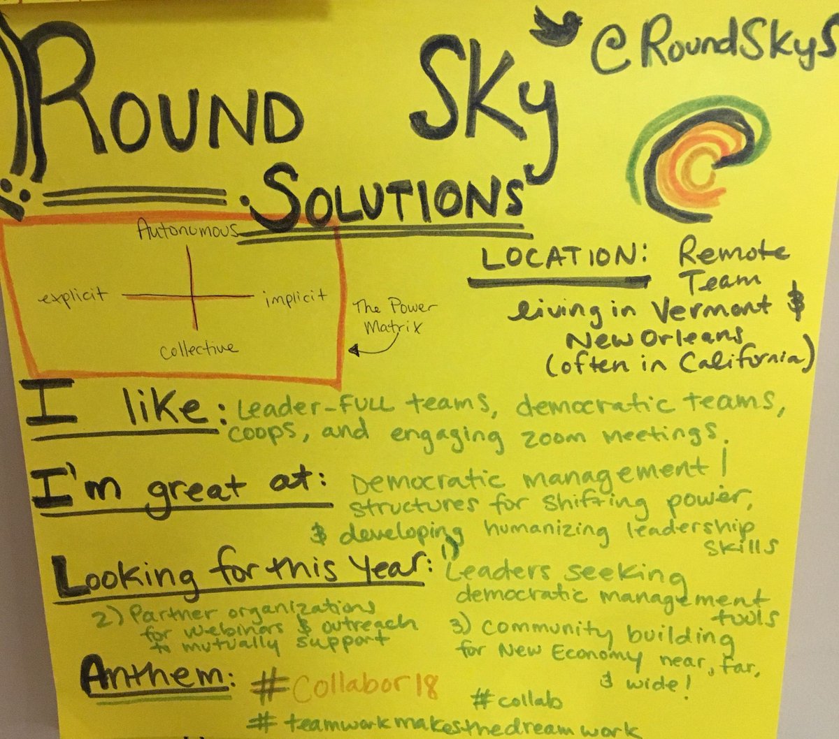 NewEconomics's tweet photo. "We discussed a tension that came up throughout the weekend – how to address the real world harm and oppression happening while building up and nurturing the new economy at the same time." #CommonBound recap from NEC members, @RoundSkys https://t.co/C254M4XxyY https://t.co/Utl3FsR49L