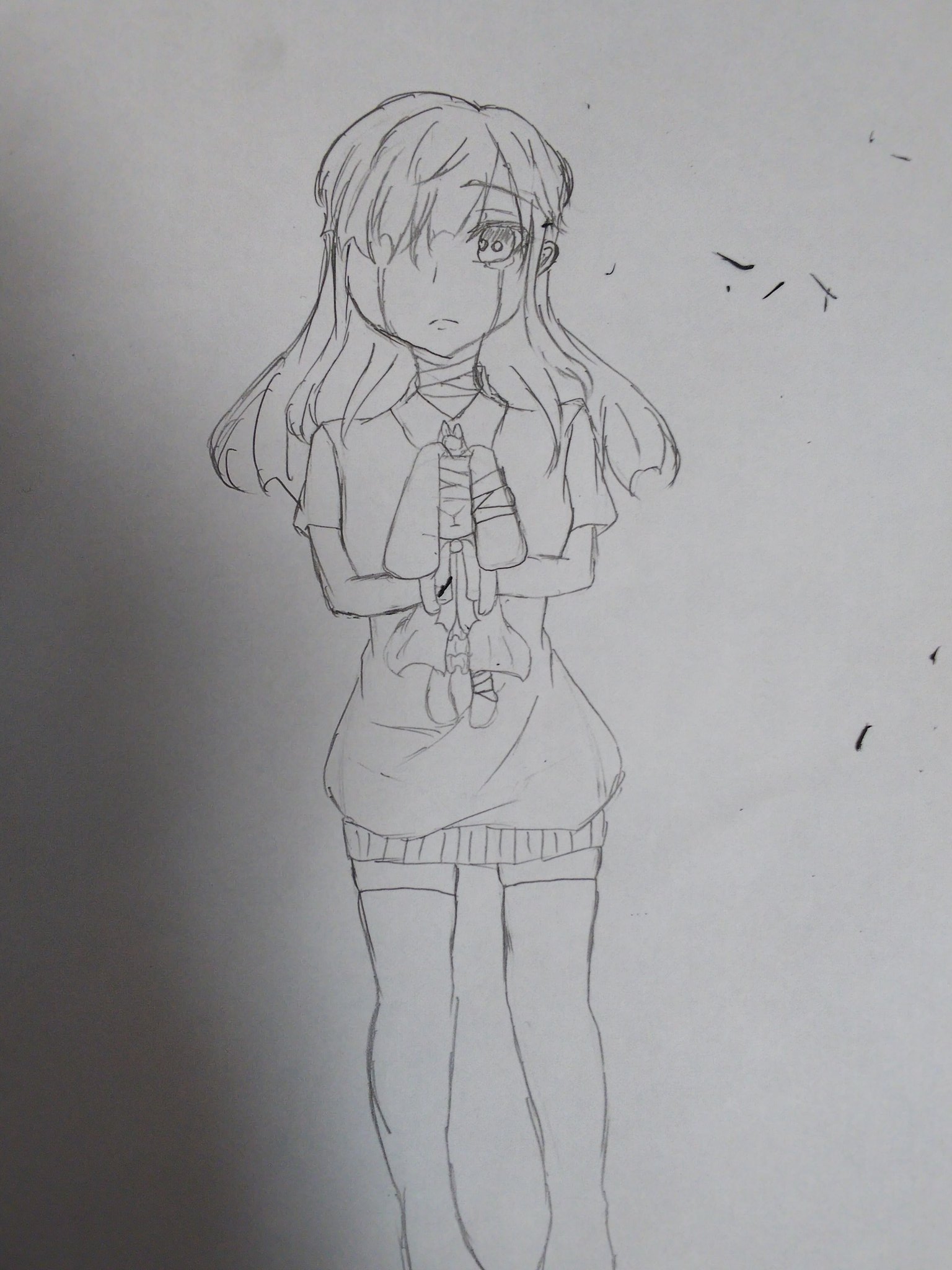 Twitter 上的 華賀利 泣いてる女の子です ぬいぐるみってどう描くのかわかんなかった 頭がでっかい 絵描きさんと繋がりたい アナログイラスト 泣いてる女の子 ぬいぐるみ T Co Ejsombpnn1 Twitter