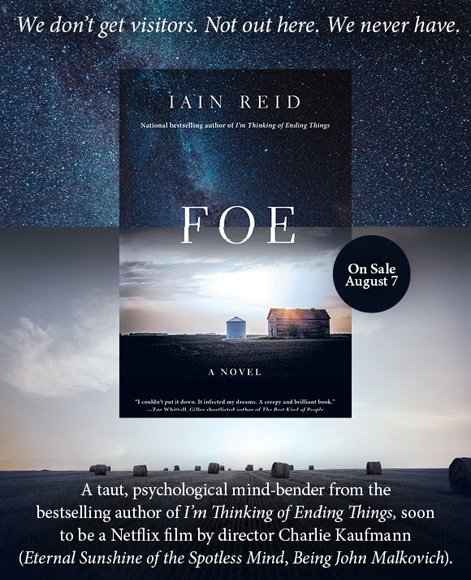 fictionophile's tweet photo. @reid_iain @SimonSchusterCA @GalleryBooks @ScoutPressBooks #pubday #Foe #bookbloggers Highly anticipating this novel - I LOVED #thinkingofendingthings My #bookreview: https://t.co/rReCDNfmNv https://t.co/oUg6vMOIAV