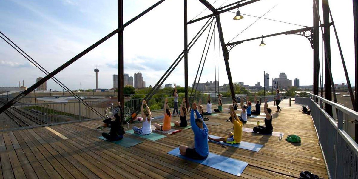 Today's the day! We are looking forward to seeing everyone at #HaysStreetBridge for our free back to school teacher #Yoga. Come make new friends and celebrate the start of another school year in relaxing style. #Educate210 #TeachertownSA