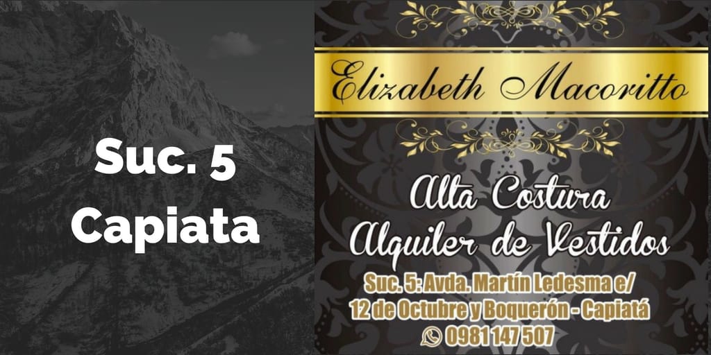 Elizabeth Macoritto Alta Costura - Suc. 3 - Lambaré | Vestidos De Fiesta |  Av. Cacique Lambaré 3743 Casi Av. Del Pueblo | BuscoInfo Paraguay
