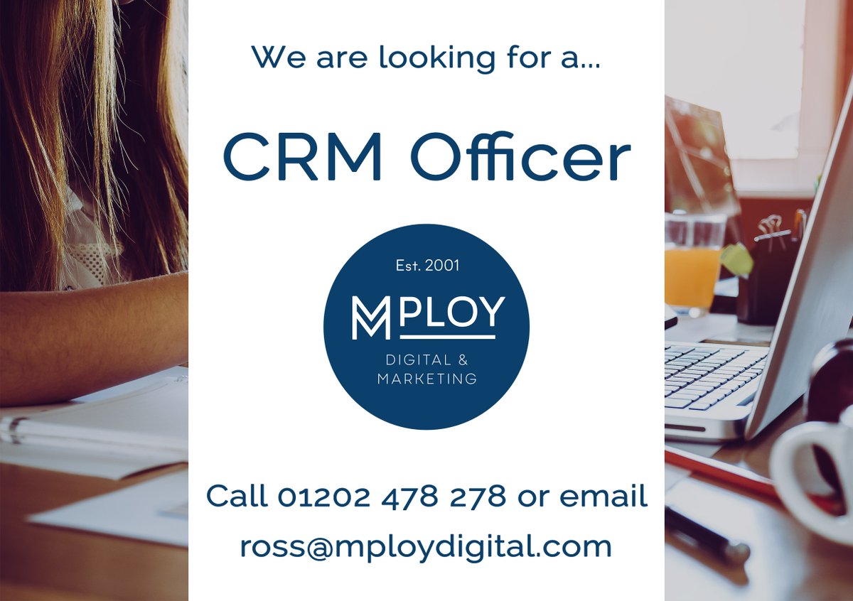 MployDigital's tweet image. We&apos;re looking for a  CRM Officer for our client based in Amesbury.  If you have what it takes get in touch with Ross @MployDigital 
#hotnewjob #digitaljobs #Dorset mploystaff.com/job/crm-office…