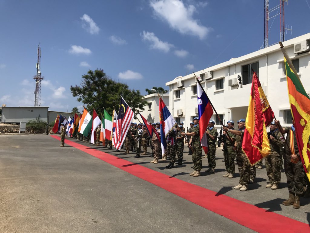 SM_Difesa's tweet photo. #Libano #GenGraziano attends the transfer of authority ceremony of the Commander of @UNIFIL_ mission. The Italian #GenDelCol is the new Force Commander and Head of #UNIFIL mission https://t.co/KnjZvgz9dg