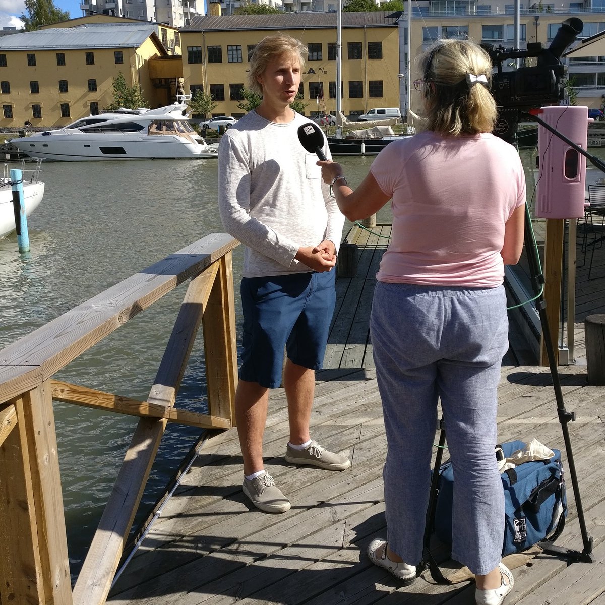Käytiin Turussa kertomassa Skipperistä. <a href="/yleturku/">yleturku</a> ja @yle_aboland haastattelut nähdään uutisissa tällä viikolla 🎥 #yle #skipperi #veneily #veneilykuuluukaikille #jakamistalous