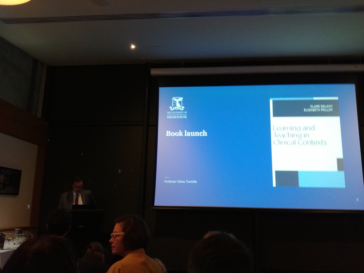 DrJoannaT's tweet image. Time for the official launch of Learning &amp;amp; Teaching in Clinical Contexts edited by @clare_delany &amp;amp; @emolloy1! #meded #healthprofessionsed

elsevier.com/books/learning…