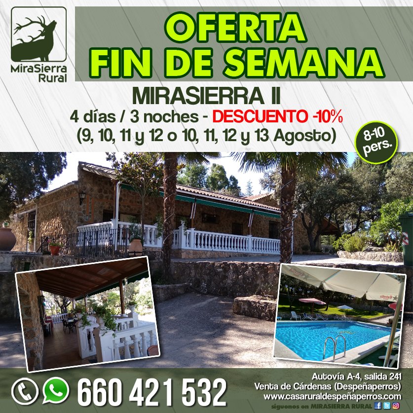 RuralMirasierra's tweet photo. ¿plan para este fin de semana? https://t.co/R2brsGdtEu