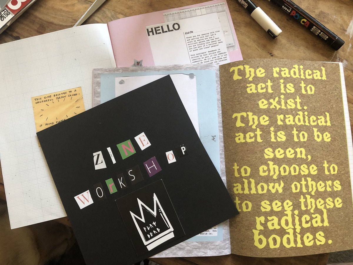 Zine workshop starts this Thursday go follow our fb or insta #playdeadstudio to find out more