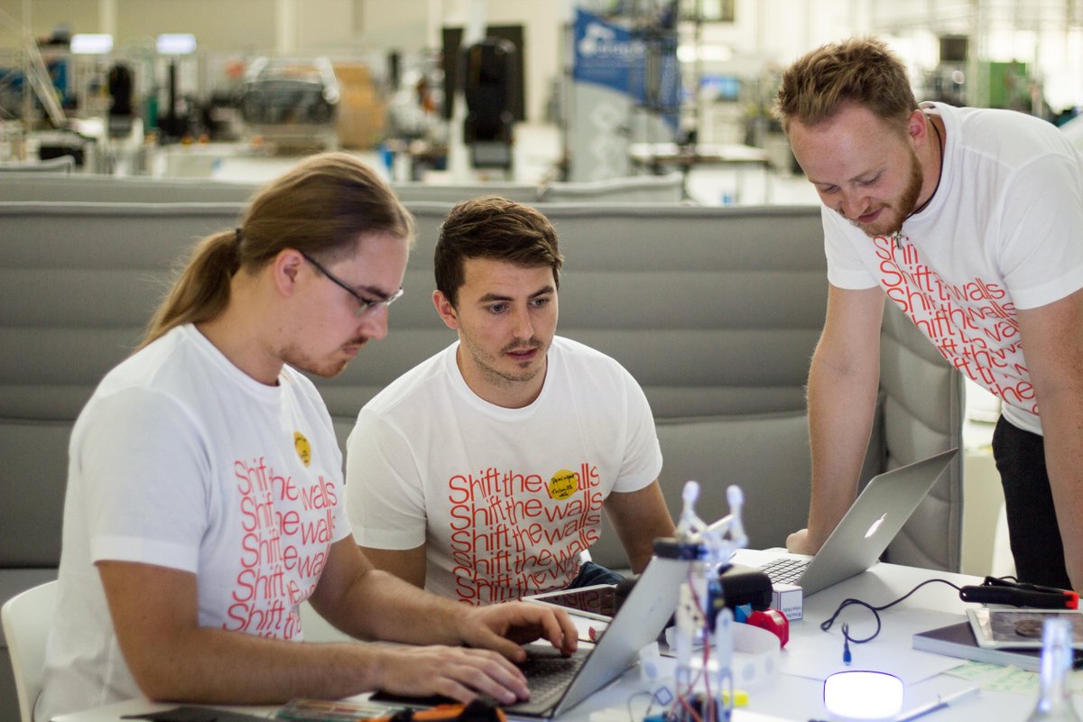 thingosio's tweet photo. We participated in @vitra's work hackathon at @arena2036 and drew up a future - concept, how communication at the workplace could be in 2028. Look at our outcome in this video: https://t.co/T367lip6dw https://t.co/6h5B1yIFHG