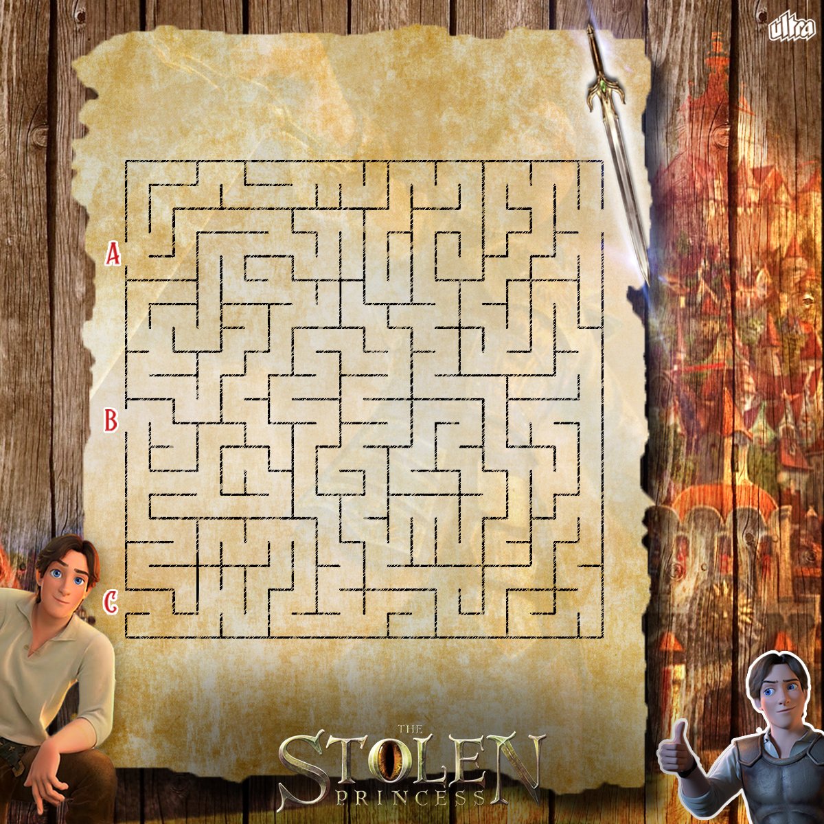 UltraKidsZone's tweet photo. #ContestAlert 
#ClueOne #TheStolenPrincess
Before finding #PrincessMila, #Ruslan has to first get to the magical sword.
Participate in this #contest to help #Ruslan find his way and grab a chance to win amazing goodies...
Solve this maze and comment your answer below! 
*T&amp;C Apply https://t.co/c7fbh5NTOh