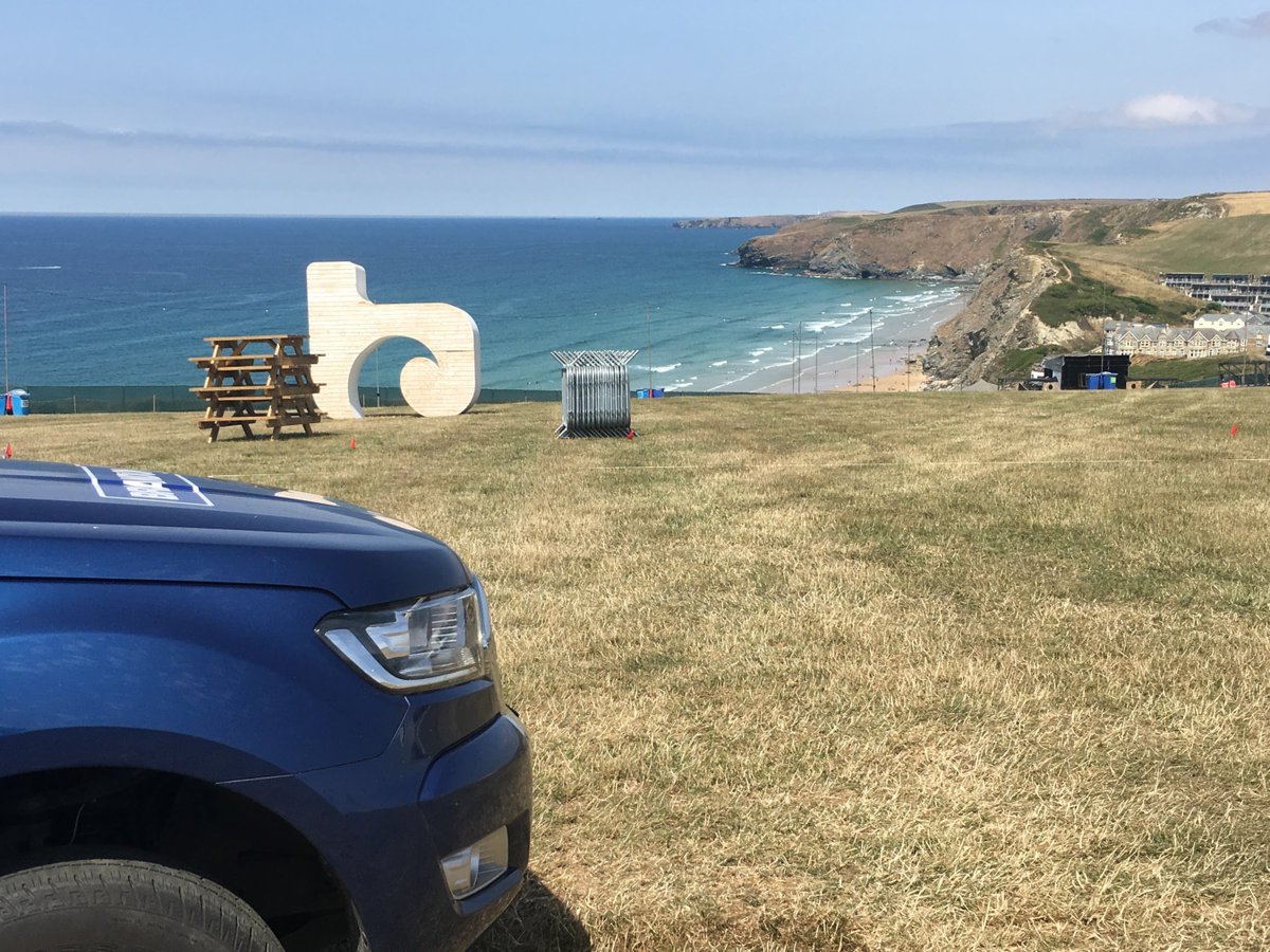 There could be worse sites to be delivering to on a sunny Tuesday <a href="/boardmasters/">Boardmasters</a> #eventhire #boardmasters2018