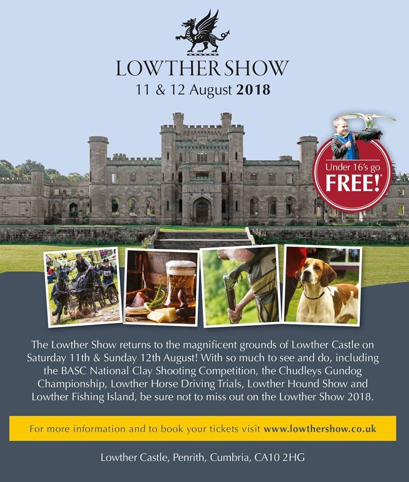 VisitEden's tweet photo. The @CountrymanFairs Lowther Show takes place on the 11 and 12 August with a full line-up of activity, which will include the Lowther Horse Driving Trials, Food and Beer Festival, the Lowther Fishing Island and the Lowther Hound Show https://t.co/YyTvWHLBrc https://t.co/OylRHcZAKa