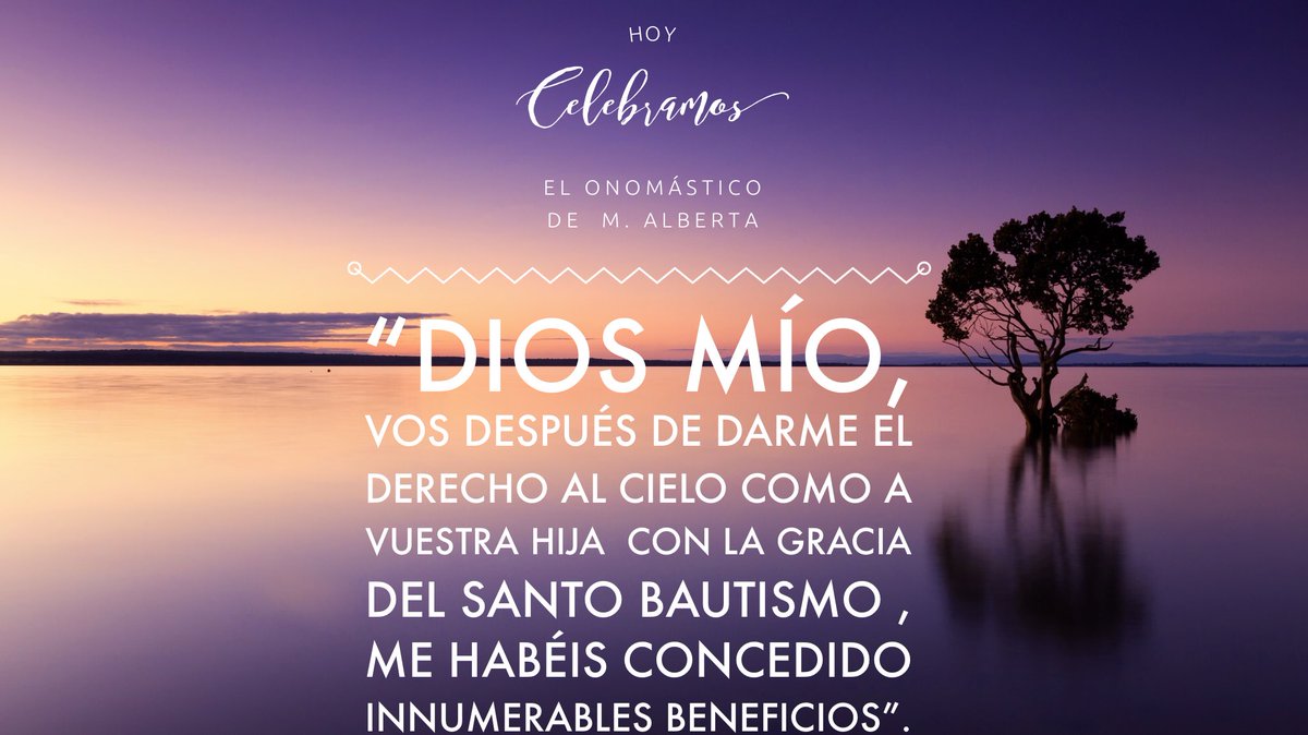 pmariaontinyent's tweet photo. 7 de Agosto celebramos el Bautismo de M.Alberta. ¡Feliz día!
#pmariaontinyent #pmaria #purezademaria #pensamientoMAlberta #MAlberta https://t.co/fura8nEVNd