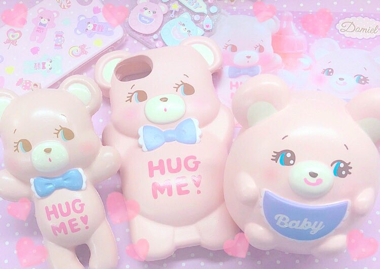 Domiel Official Hug Me シリーズの代表 パープルくまちゃんにんきです 縫製マスコットはパープルのみ やさしい色合いです ピンクのくまちゃんや他のカラフルな子もよろしくです ドミール ハグミーベア
