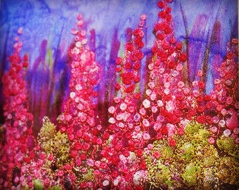 #TextilesTuesday: The #ArtOfFlowers by #GildaBaron... Beautiful palette!