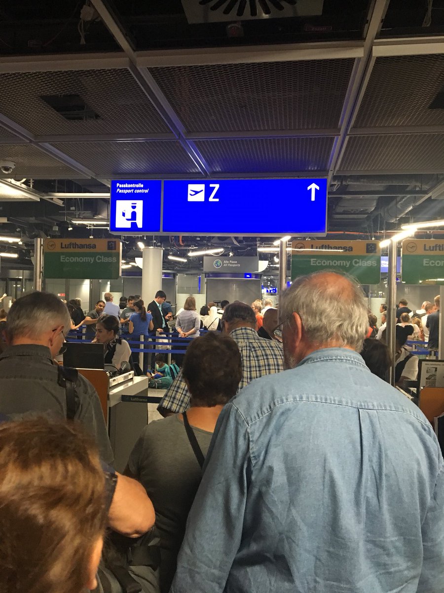 Terminal Z shutdown and inaccessible. No word from anyone or <a href="/Airport_FRA/">Frankfurt Airport</a>. Not leaving anytime soon!