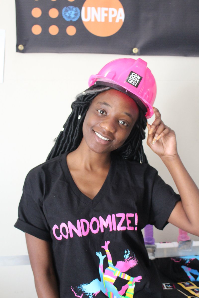 UNFPA_Namibia's tweet photo. "One can use lube in order to maximize pleasure. There are different types of #lubricants that do different things. Donโt use saliva as it may damage the #condom,โ โ Rejoice Ikuambi @afriyan_namibia #CondomizeCampaign training in #OshanaRegion https://t.co/9FLEMISnoH