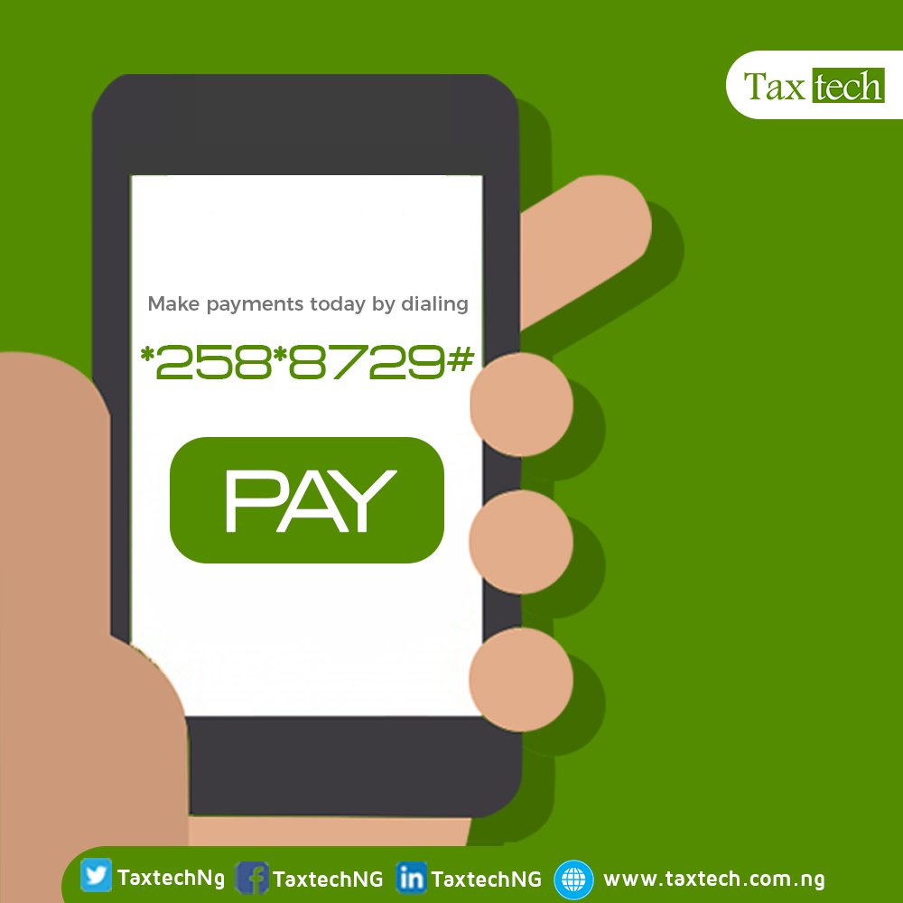 TaxTechNG's tweet image. No smartphone or out of data? 
You can make your tax remittances on any phone with our ussd service. 
Make payments today by dialing *258*8729#  today.
#Taxtechng #TaxiT #USSDcode #TaxReforms