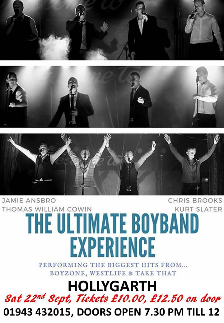 #ilkley #whatson #burley #menstone #addingham #guiseley #leeds #bradford #otley #silsden #boyband #music #event ALL welcome x