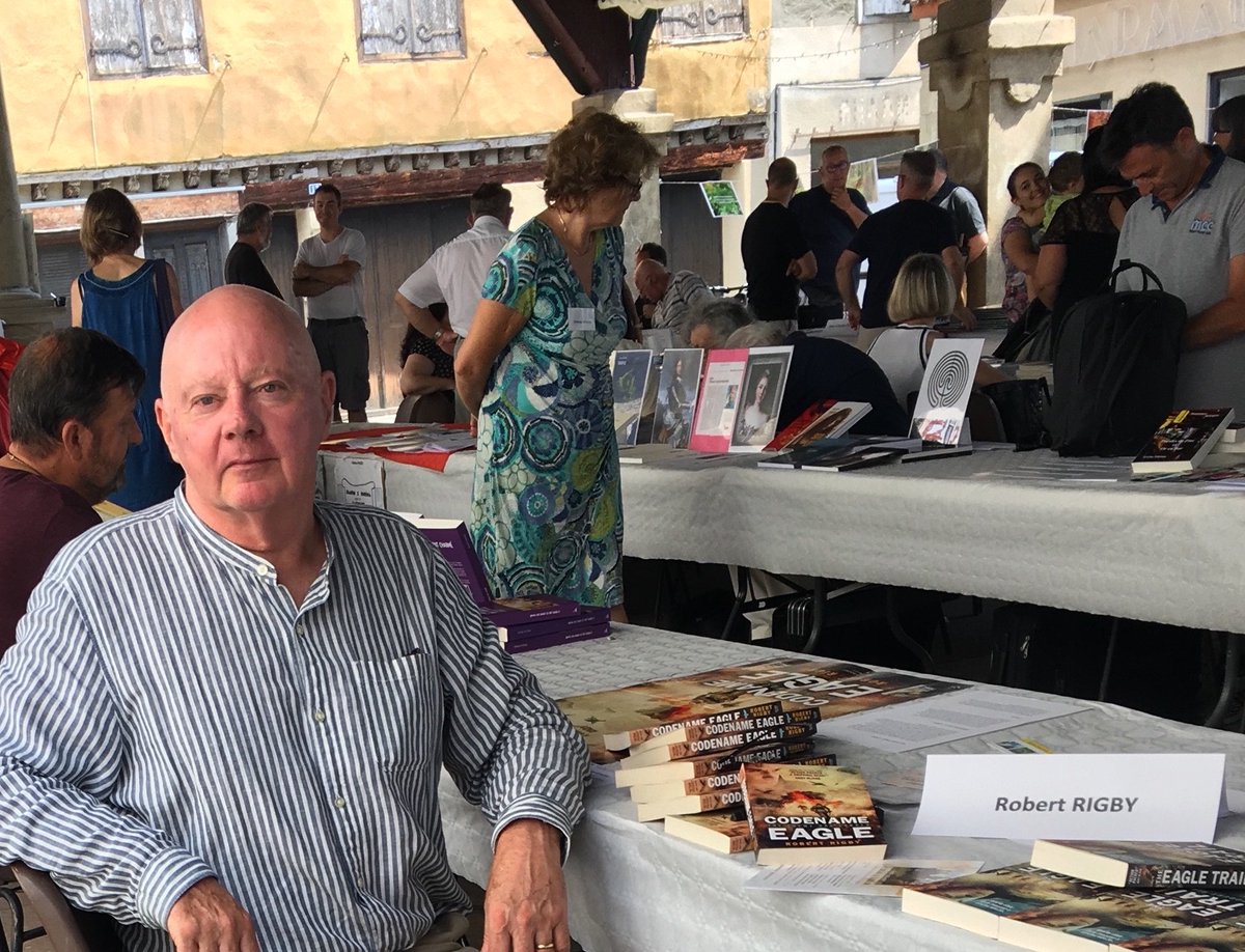 RigbyWrites's tweet photo. My first book fair in south west France, the salon de livre at #Chalabre with #theeagletrail and #codenameeagle. Lovely day in the sunshine and we sold some books. 1/2 https://t.co/TXaDYpZLFV