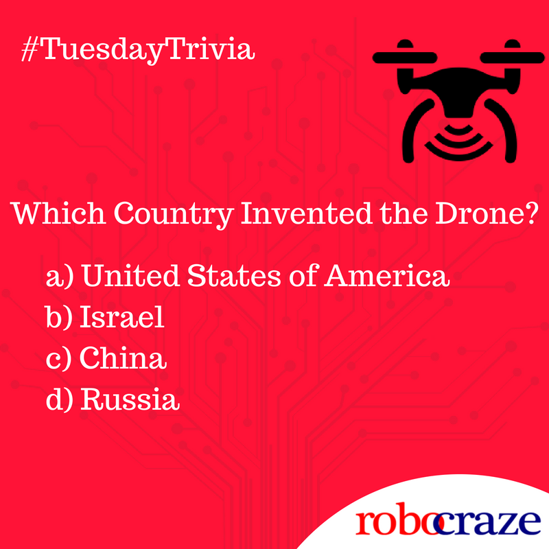 We all love Drones, but do we know from where this masterpiece originated? Give it a guess! #TuesdayTrivia #HappyGuessing

#Drone #Quiz #DroneLovers #DroneFacts #Quadcopter #DidYouKnow #Robotics #TIFlabs #Robocraze