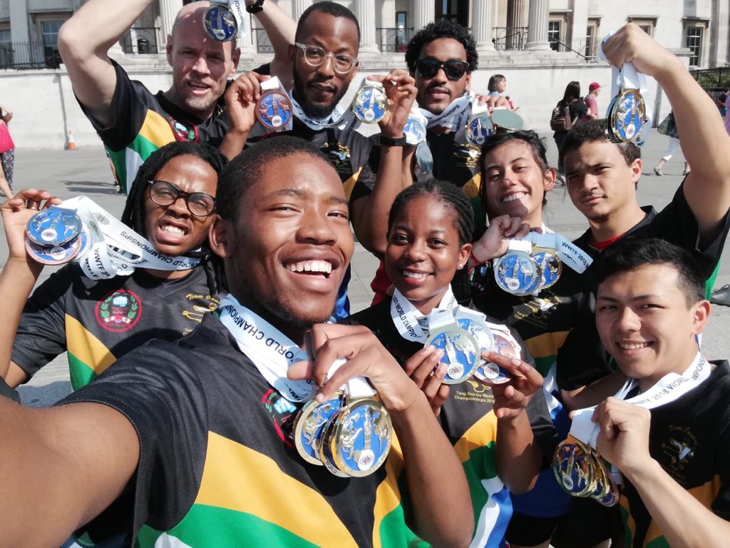 WitsSport's tweet photo. Tang Soo Do World Champs results:
SA: 113 medals
32 🥇
42 🥈
39 🥉
Wits 31
15 🥇
9 🥈
7 🥉
Titus Masike won gold in the 2nd Dan men's division and went through to compete in the grand champion division . Kim Lucas won gold in sword and competed in Grand Champion Weapons final. https://t.co/EhuiCOE5xI