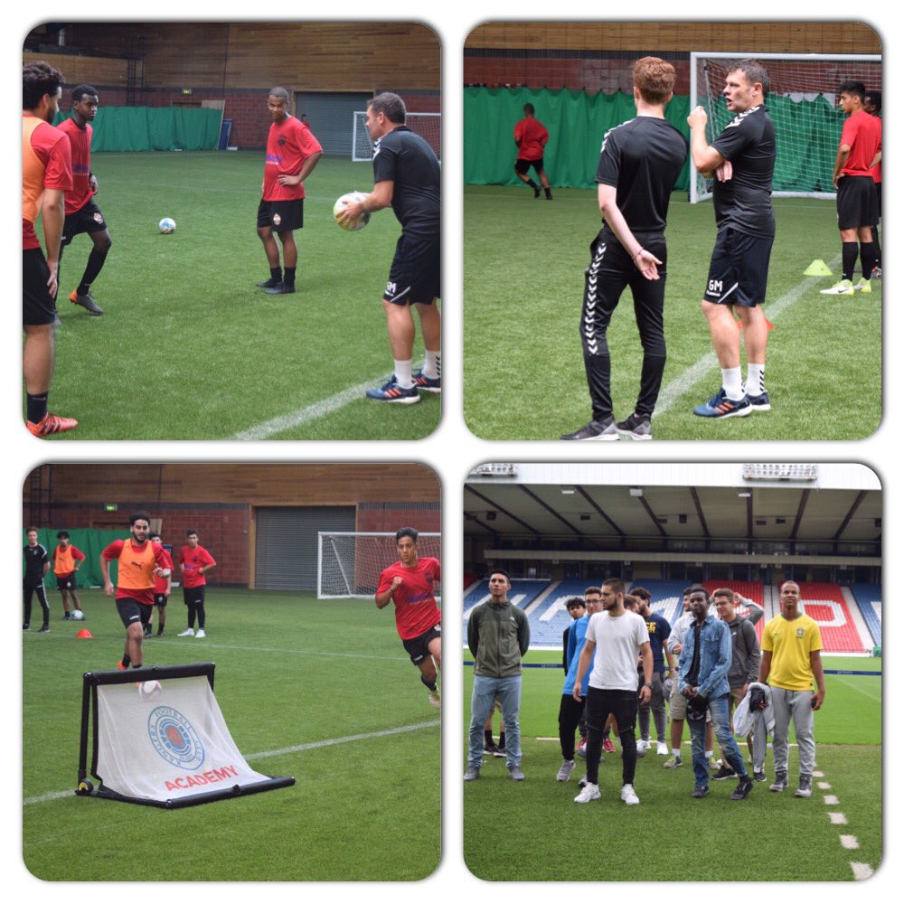 GaryCrooks8's tweet photo. Westchester Utd enjoying the Hampden Park tour and session at the Hummel training centre yesterday. Big thanks @GraemeMurty for taking part in the session https://t.co/fXq5IleMW3
