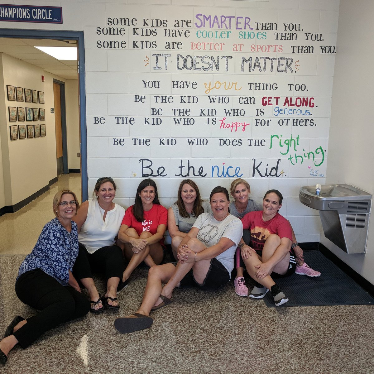 Mort's ESE team painted the walls to spread a positive message to the Mort Community @MortElementary <a href="/Clstuart/">Cindy Stuart</a> <a href="/WoodlandJohnson/">Woodland Johnson</a> <a href="/HillsboroughSch/">Hillsborough Schools</a>