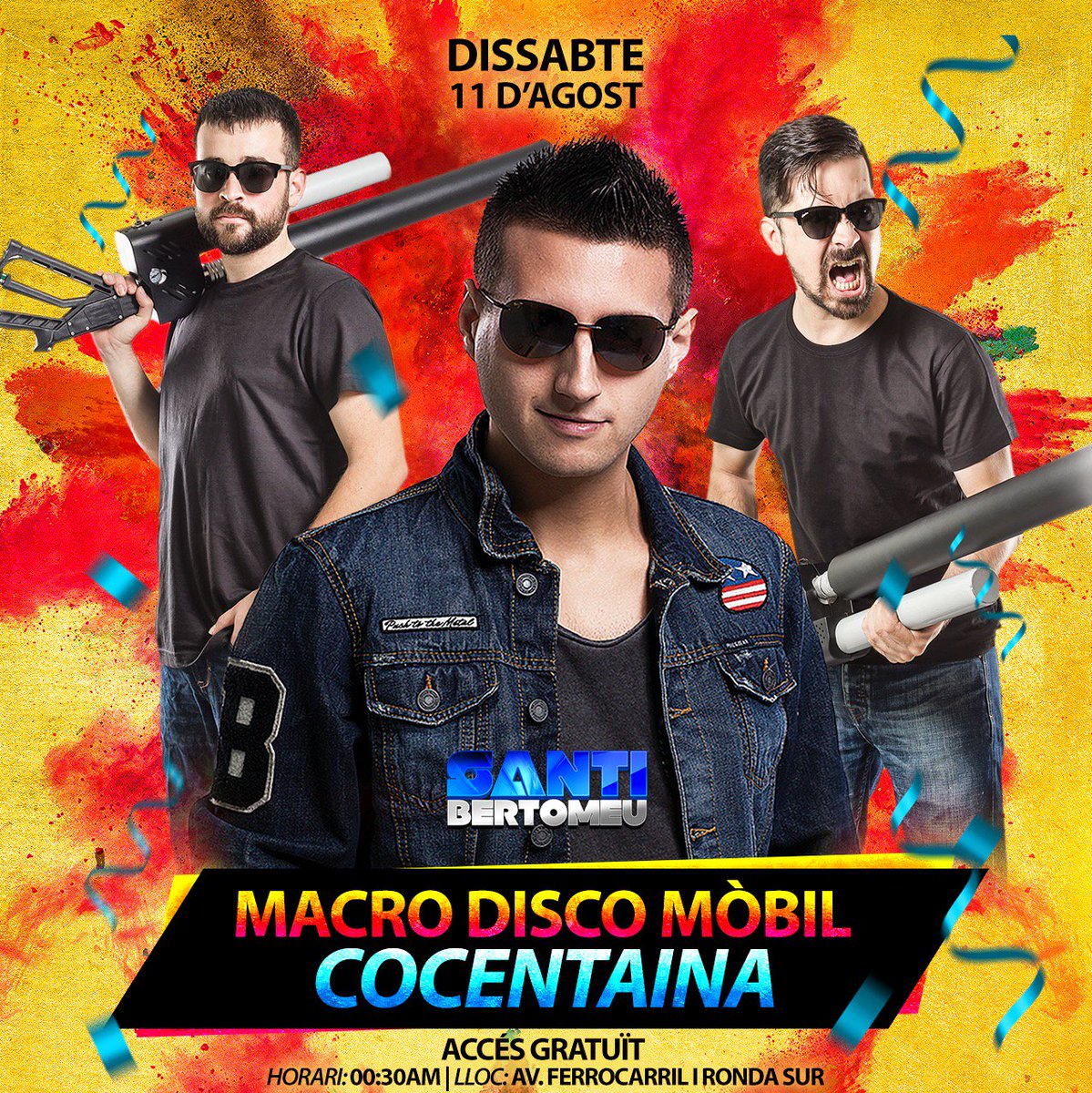 ❤MACRO a COCENTAINA❤
Després de tots els missatges que ens heu enviat, ja teniem ganes d'anunciar que dissabte estarem a #Cocentaina! Corre la veu, anem a passar-ho d'allò més bé! 😘 #SantiBertomeu #OnionAndBack #RaulAlbi