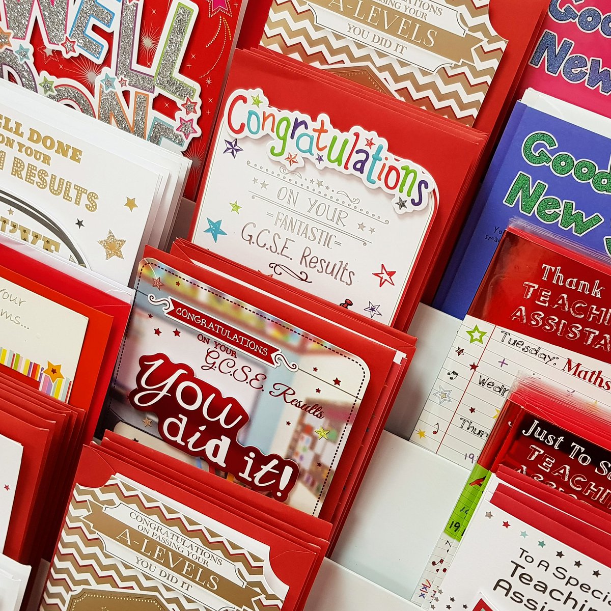 August is the month for #examresults, and we have a great range of cards in stock if you're looking to congratulate someone on their achievement 🥇

Visit us at 114 Front Street in #ChesterleStreet for a warm welcome and what we like to think is the best card selection in town!