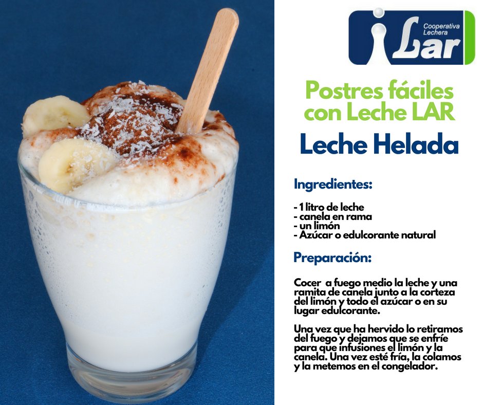 lecheLAR's tweet photo. Te recomendamos un postre muy fácil de elaborar, ligero y refrescante  para preparar durante el verano y con ingredientes que seguro que tienes  en casa: leche, canela, limón y azúcar o edulcorante.  Los postres con  leche LAR, ¡más cerca de ti! #recetas #verano #leonesp #lácteos https://t.co/FyVAQuB10A