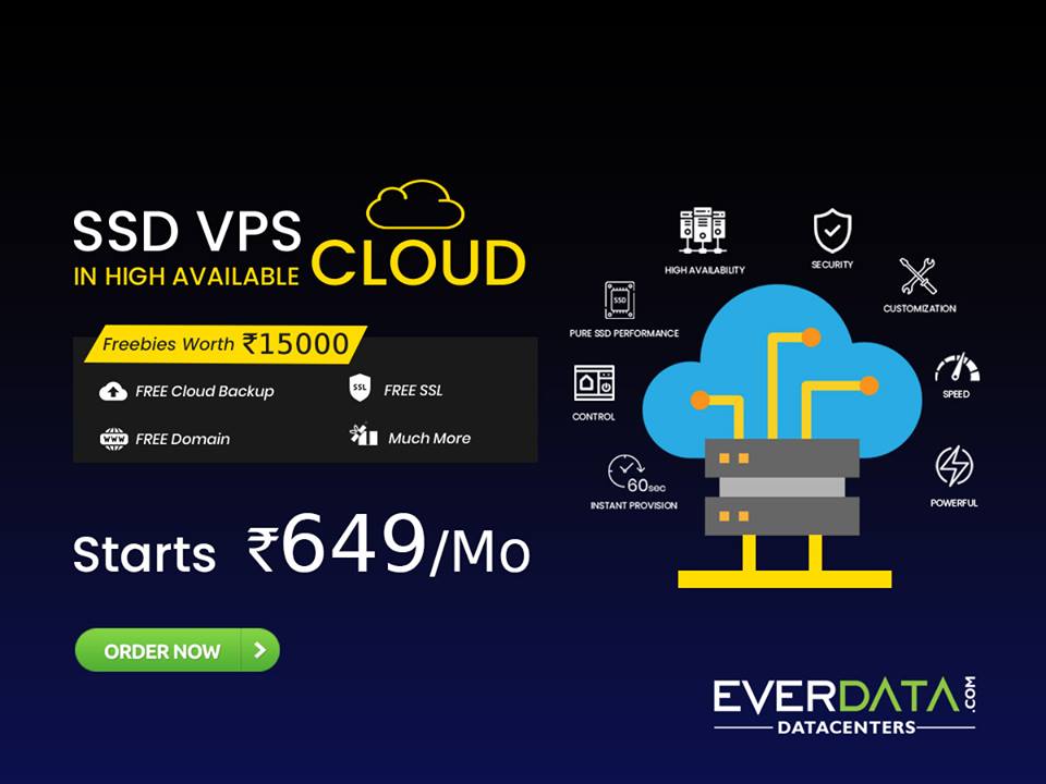 Everdata_Tech's tweet image. Subscribe to Everdata&apos;s SSD Cloud VPS plans and get lightning fast loading speed for your websites applications. Take the Rs.649/month plan and get freebies worth Rs.15000/-.
everdata.com/vps-cloud #EverdataTechnologies #SSDVPSinCloud #SSDVPSCloud