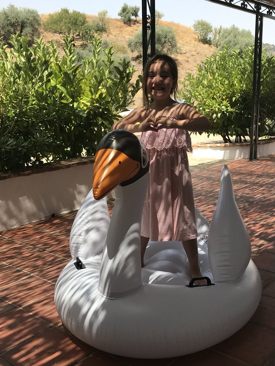 GayleCarrington's tweet image. Day 3 so far looking a bit like this.... unicorn/ swan &amp;amp; Bea/ swan give a sense of scale #hoursoffun